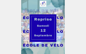 Reprise école de vélo